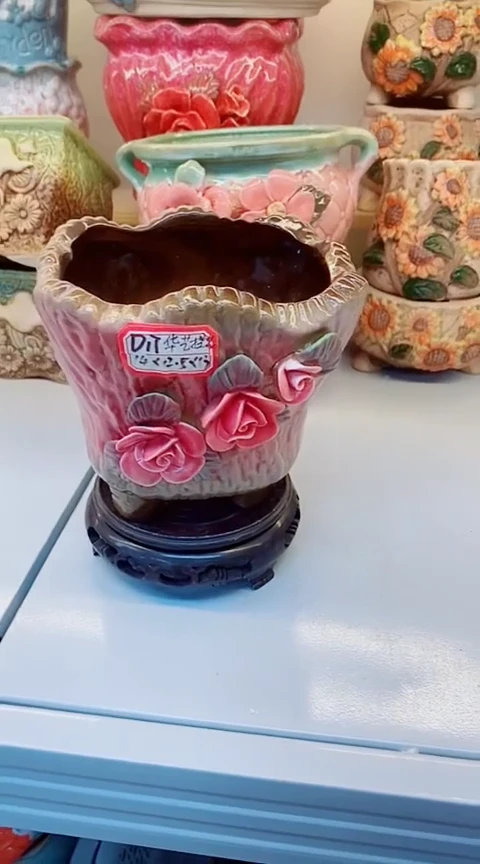 【闪购商品】陶瓷@@D17华艺捏花1个