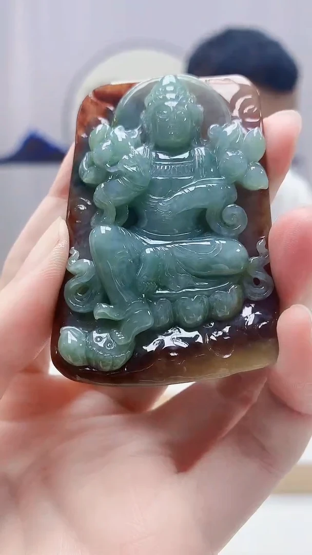 未镶嵌定制翡翠4898zm-毛货挂件观音218