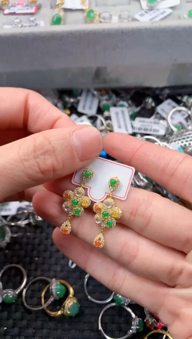 银S925镶嵌戒指翡翠4                                 1