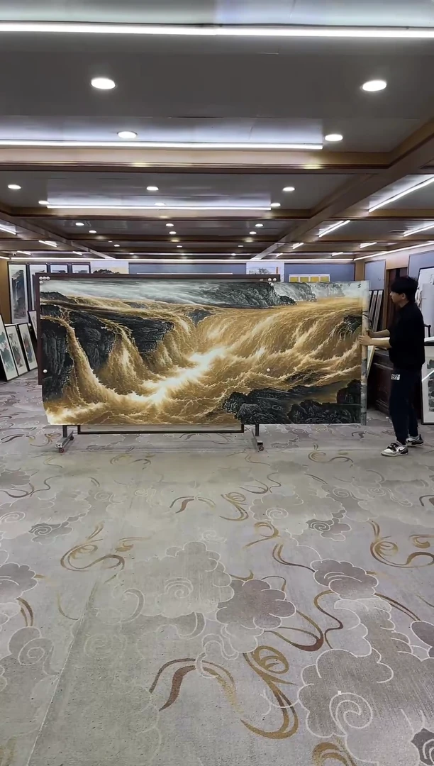绘画Y-张伦玉-大丈二-山水画