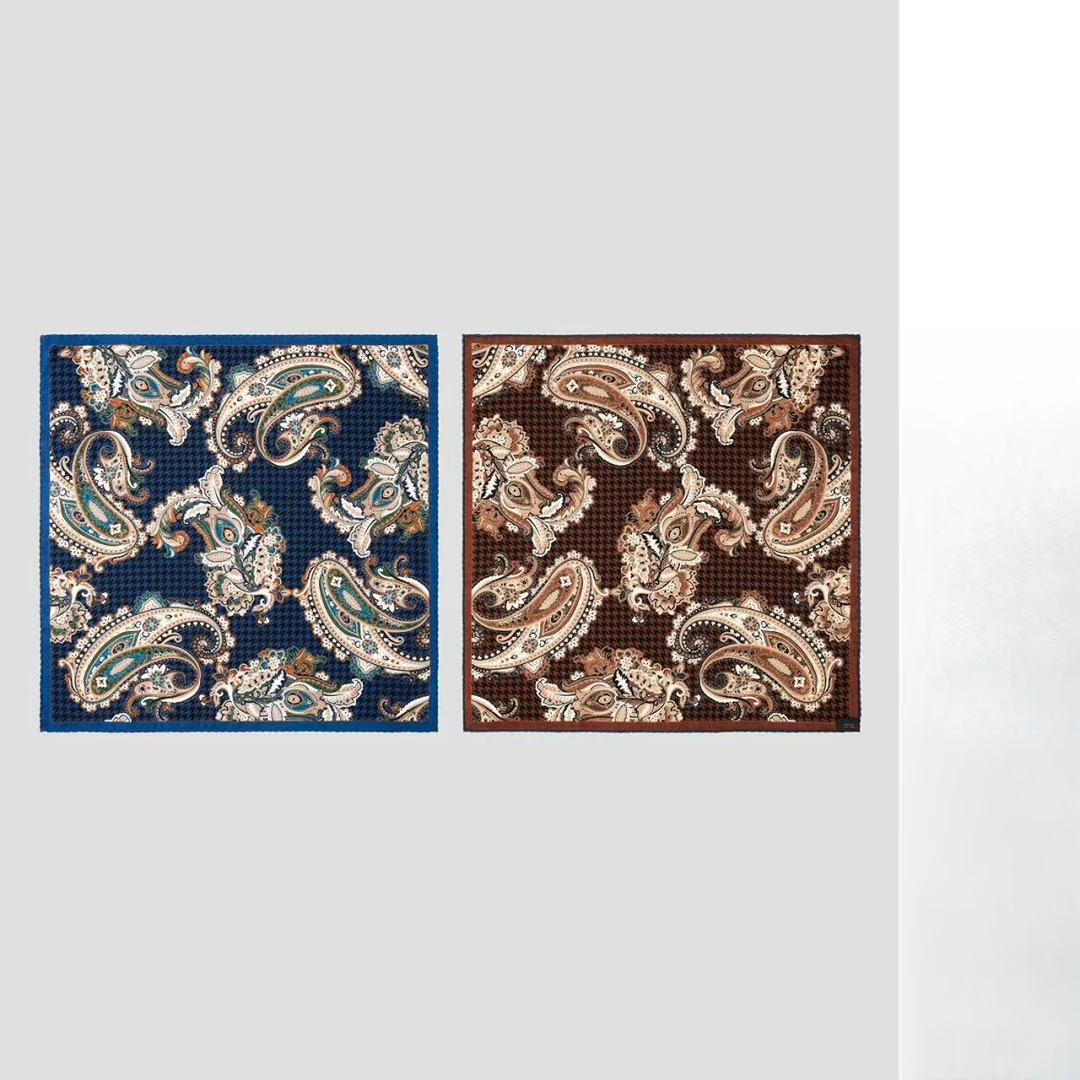 「双面异色大腰果」62cm双面异色绵羊毛秋冬新款围巾舒服保暖护颈