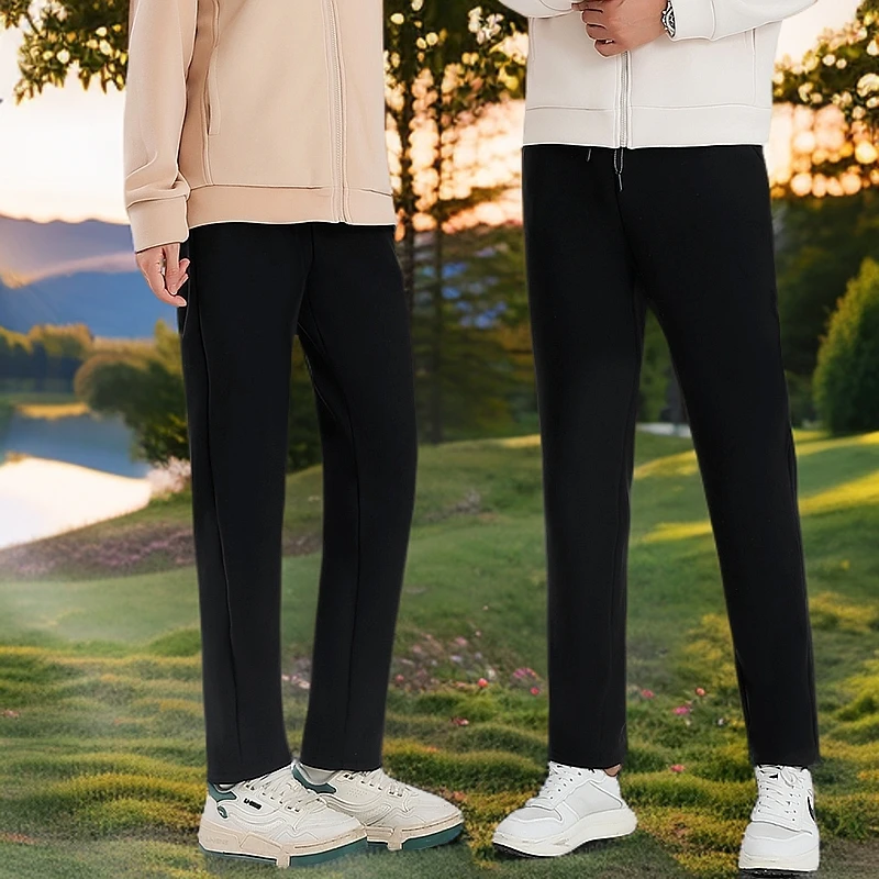 【浩子专属】太子龙中性风裤子男女加绒加厚防风弹力骑行直筒休闲裤