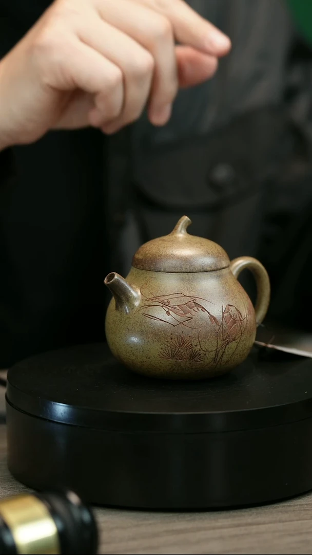 茶壶紫砂人***己H1988李琴柴烧虾趣茄瓜
