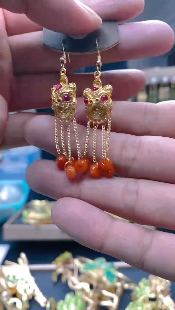 【闪购商品】翡翠耳饰合金80翡翠耳钩