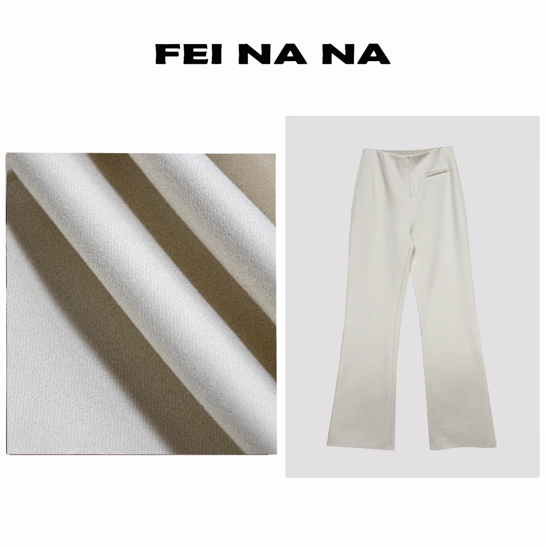 【feinana垂感百搭】2024冬季新款高腰显瘦加绒垂感微喇裤010310