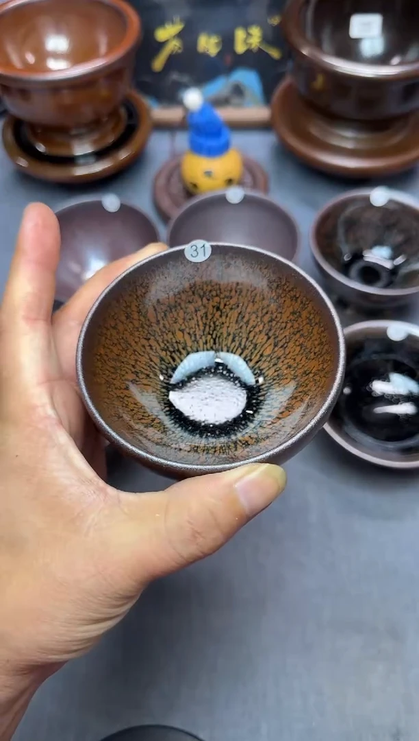 茶盏清**荷印春堂柴烧建盏