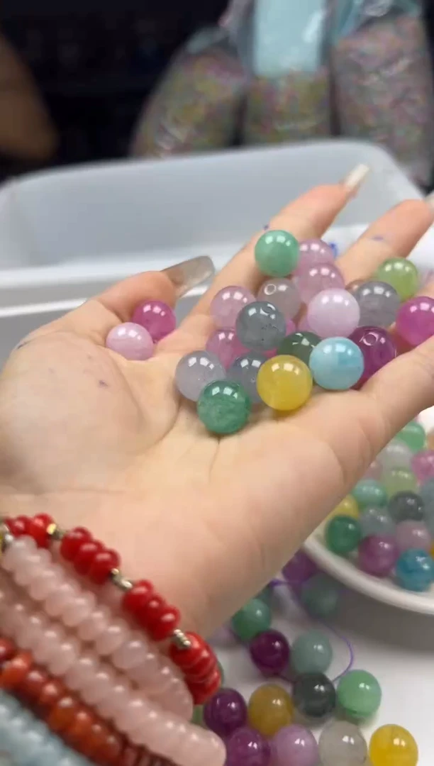 未镶嵌颈饰碧玺w2524彩虹碧玺12mm*10颗