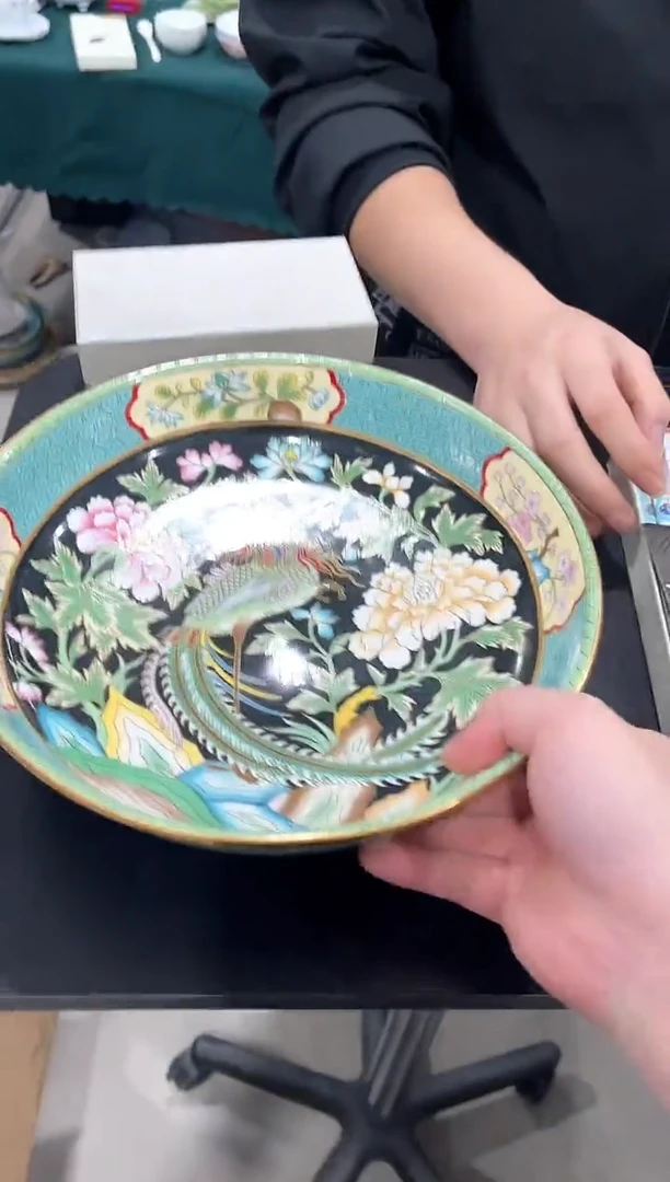 杯子陶（简装）10寸高脚果盘一个