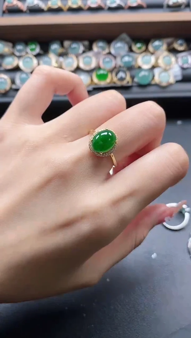 【闪购商品】翡翠戒指银S925镶嵌51151