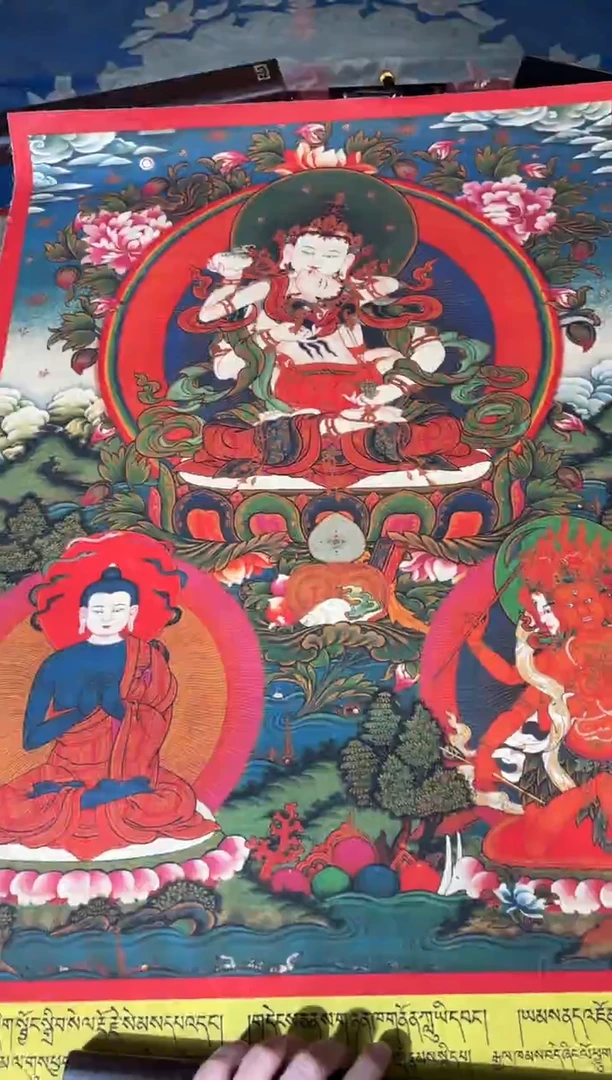 卷轴画龙妹的唐卡tk16