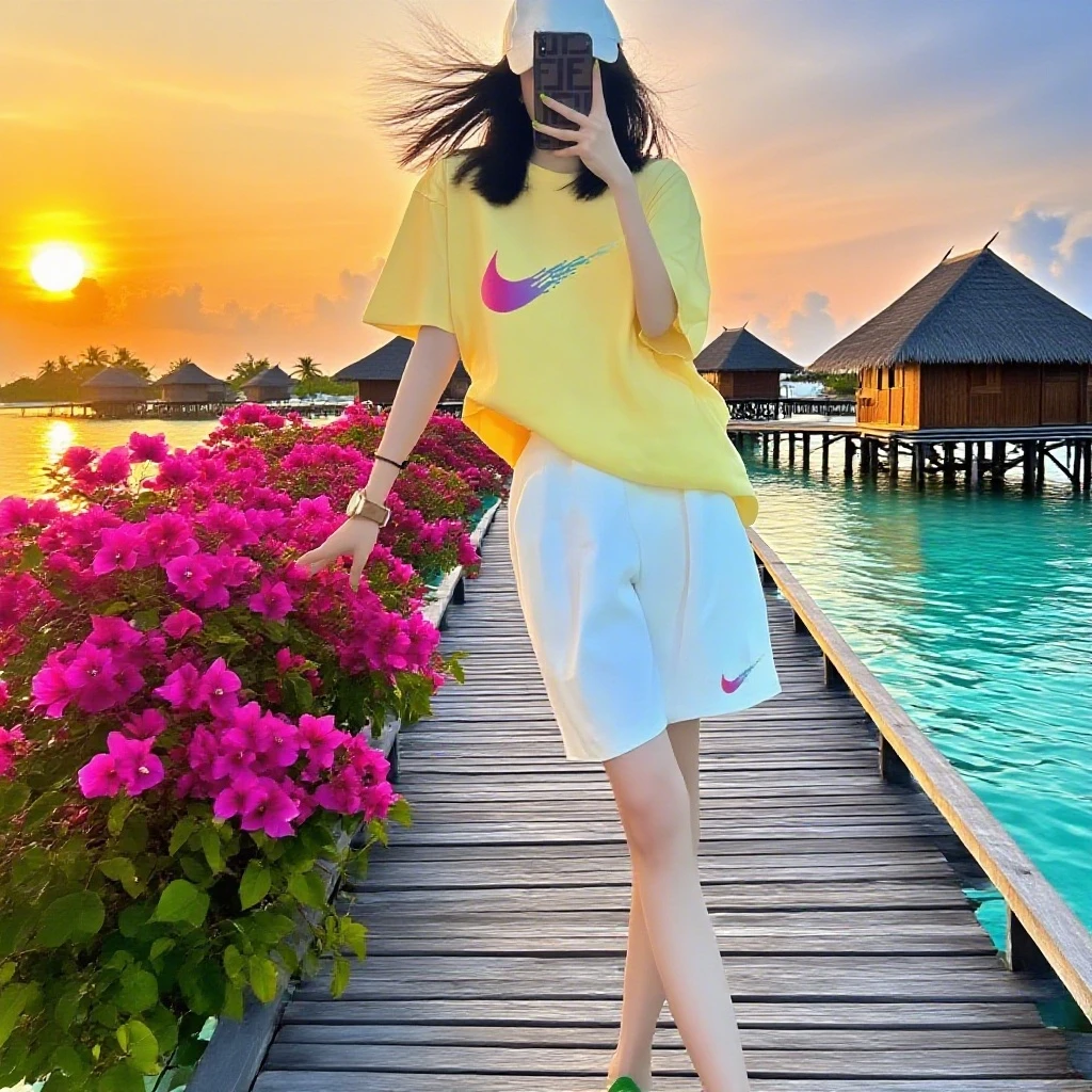 奥特莱斯正品夏季女生休闲套装纯棉短袖T恤短裤搭配两件套潮流