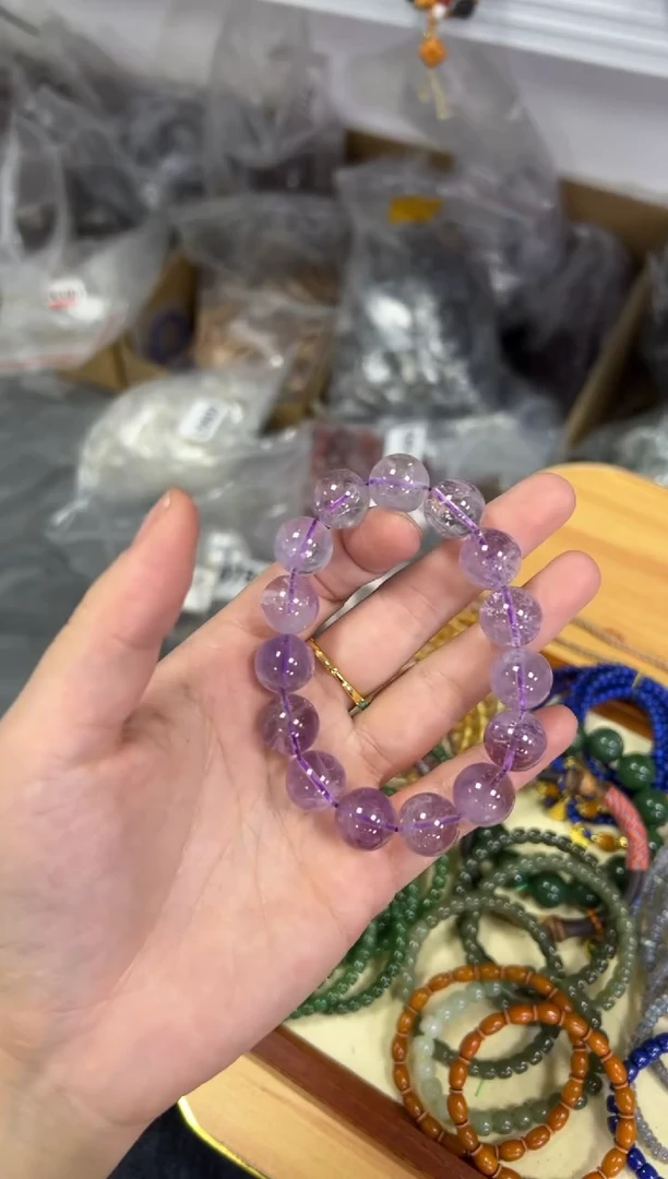 【闪购商品】水晶手链未镶嵌薰衣草紫水晶手串[0919]