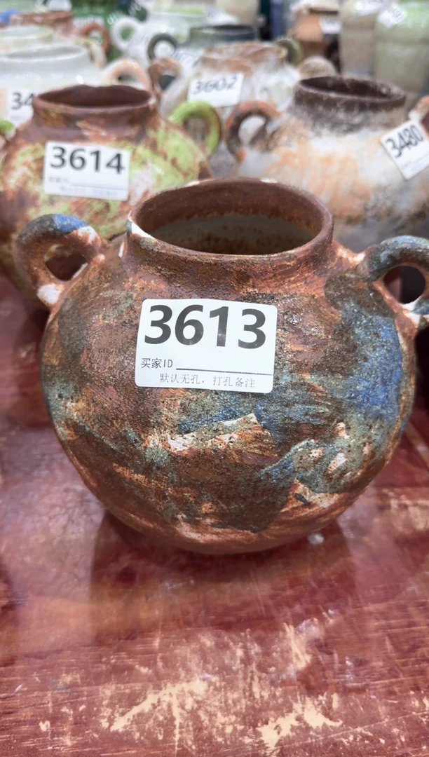 摆件打*方景德镇陶瓷花器默认无孔编号3613