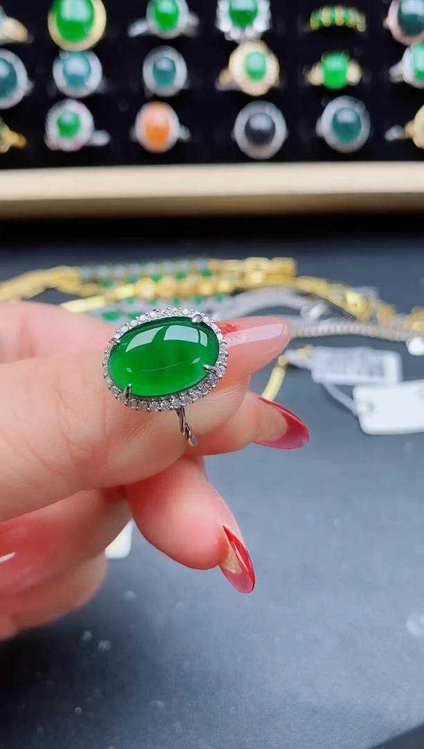 【闪购商品】翡翠戒指银S925镶嵌5080550