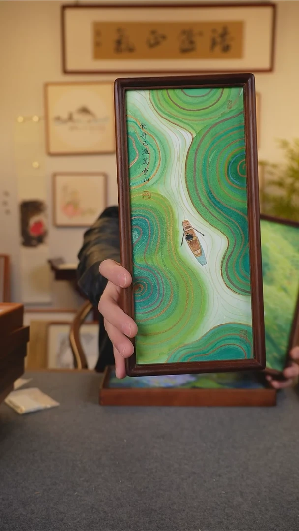 横款鹿鸣现代美术馆-岳倚竹老师作品