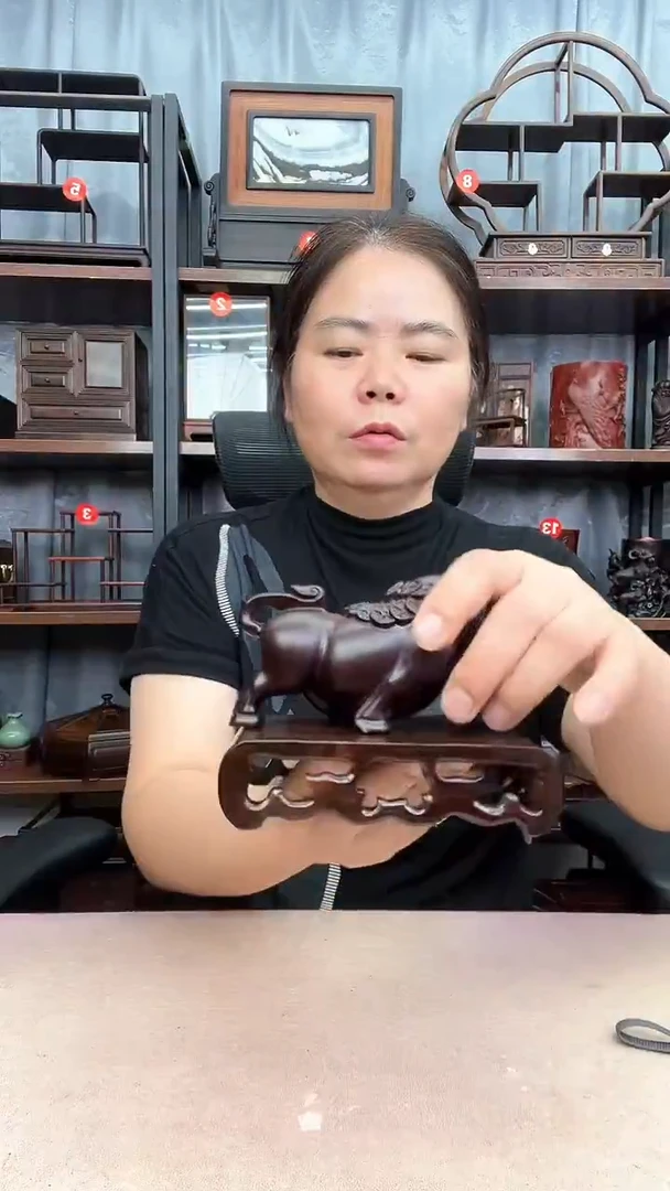 鸡翅木类端景台3058+小牛