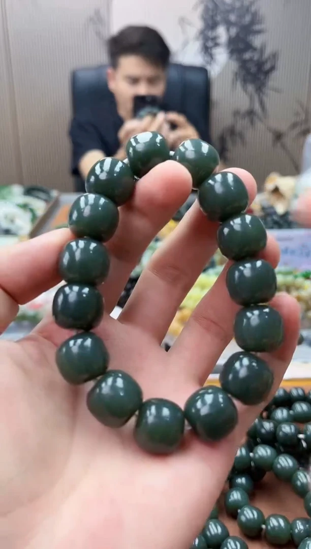 手串未镶嵌和田玉纯天然新疆且末蓝16