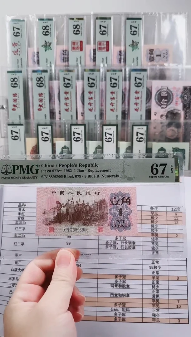 蓝三079冠补号PMG67分金马王
