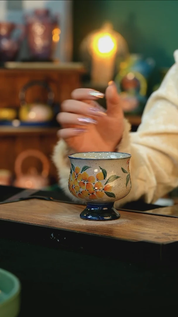 【闪购商品】杯手绘心瓷陶瓷浮力