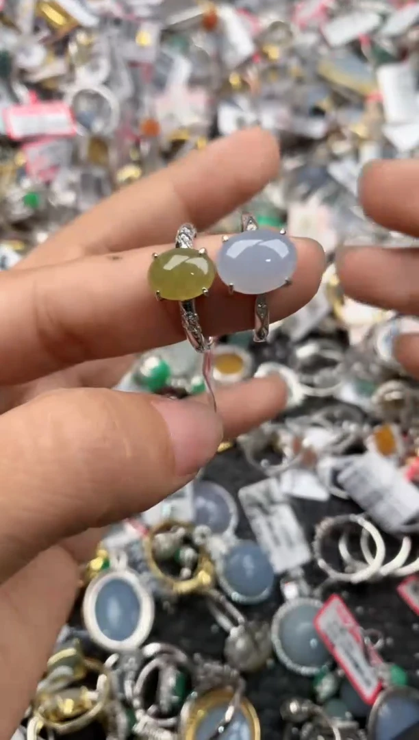 银S925镶嵌戒指翡翠7777-----5