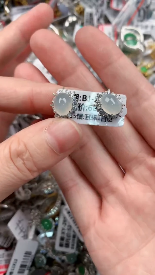 银S925镶嵌戒指翡翠12    3