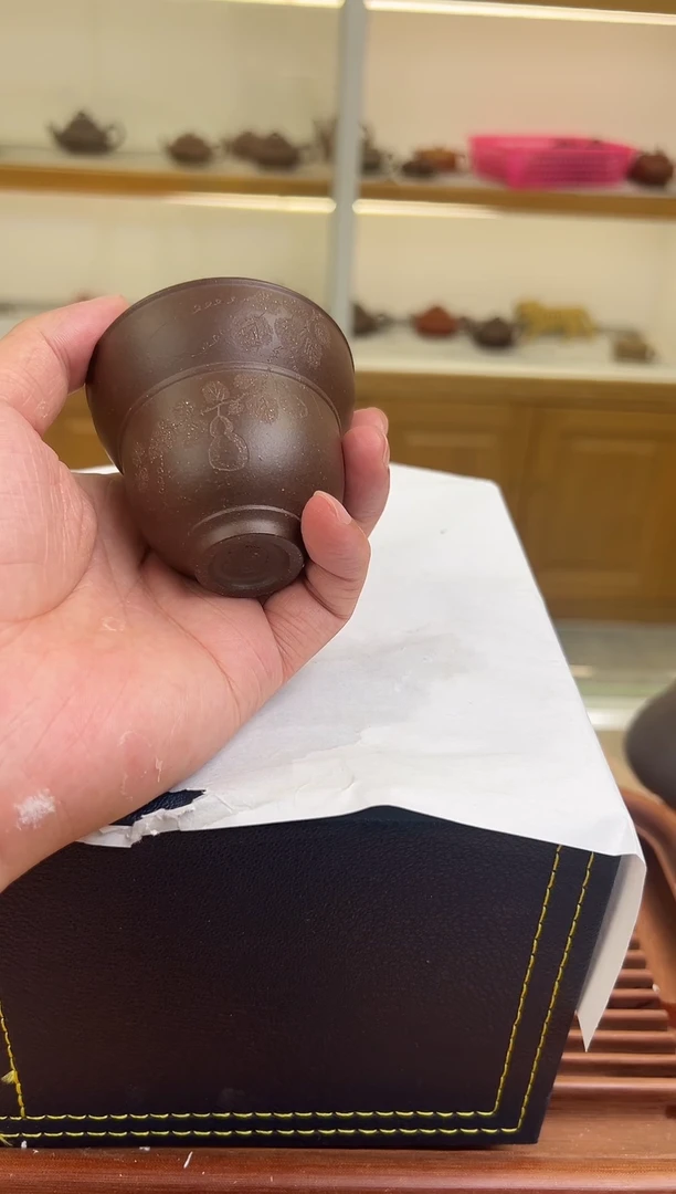 茶杯紫砂宜兴原矿半手工紫砂杯