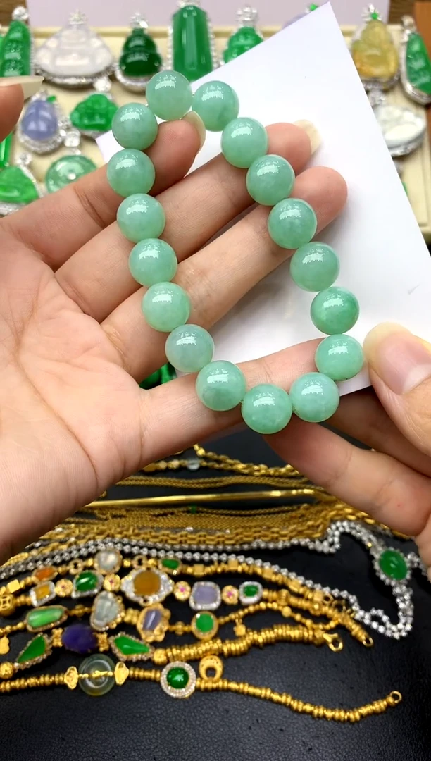 未镶嵌手串翡翠389 -中国好珍宝