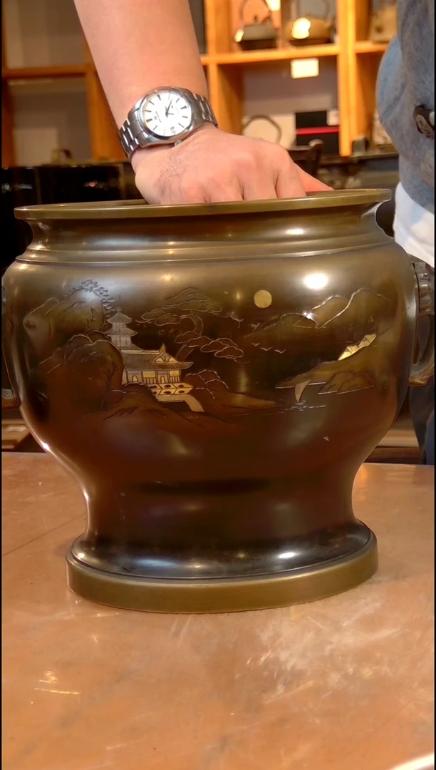 鸿**资日本原产铜制火钵