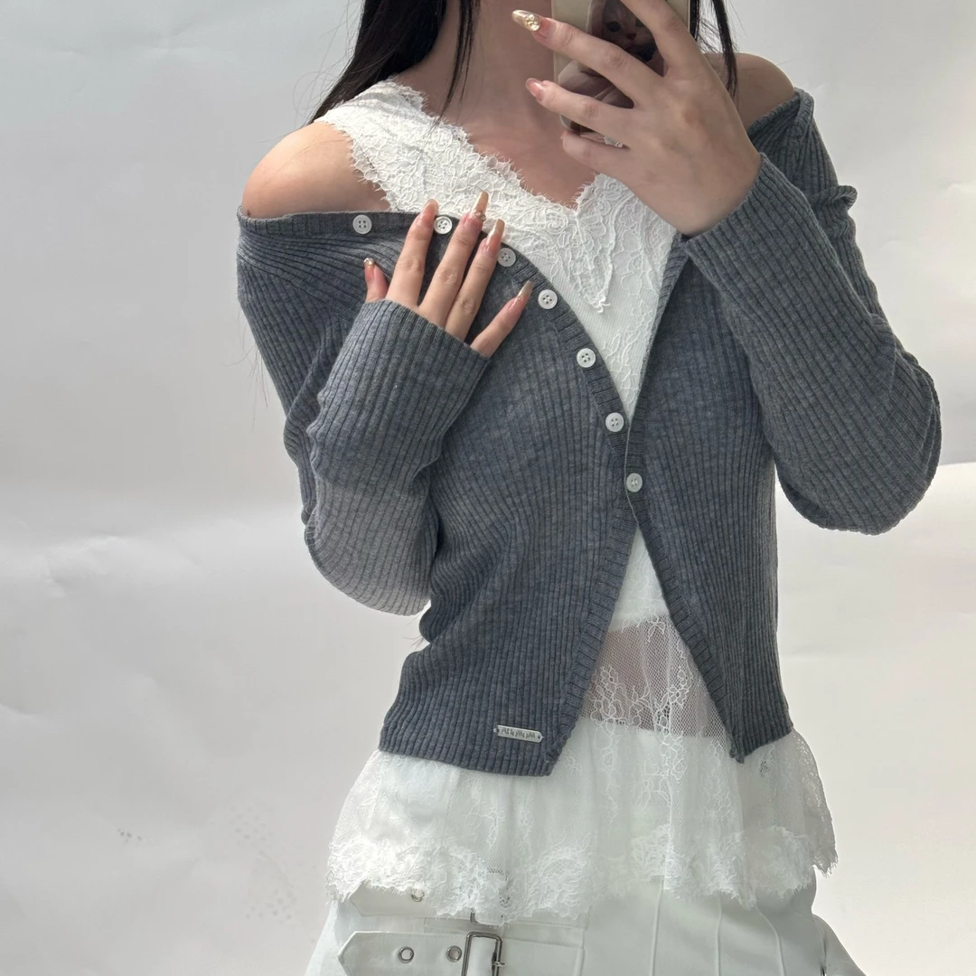 河岸家买手店设计师MONOHA蕾丝假两件拼接针织25春夏