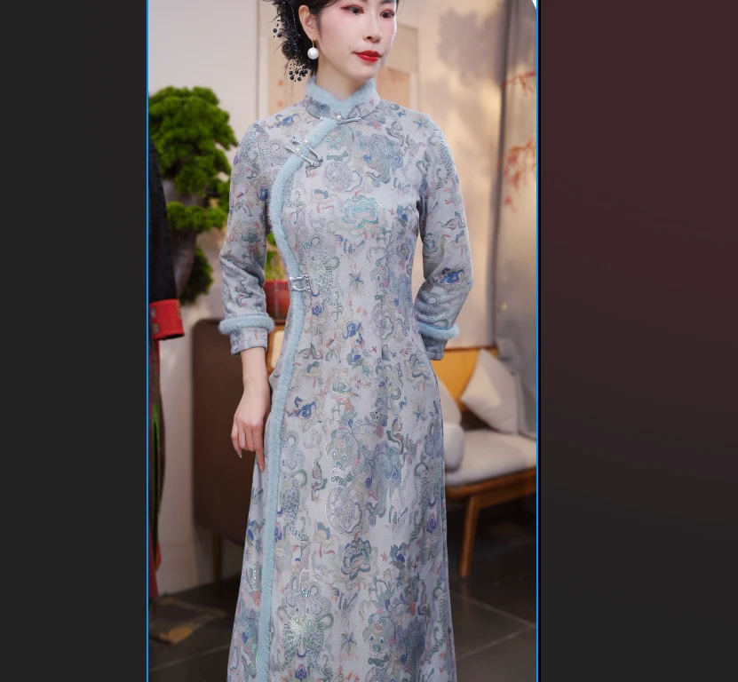 景天  2025新款旗袍改良气质日常优雅旗袍