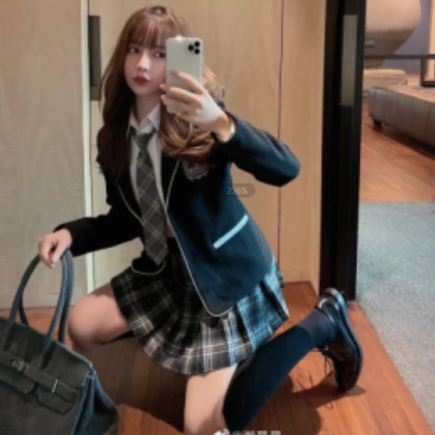 秋冬款学院风西装外套女日式jk制服韩版学生小西服装FW1024