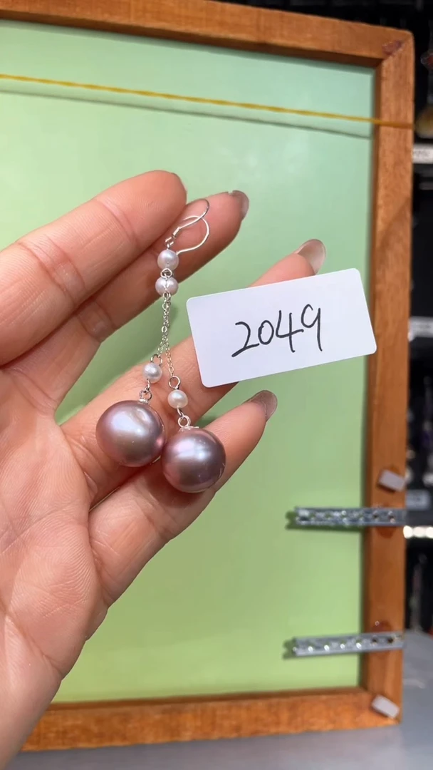 紫晶耳饰银S925镶嵌喜欢拍微瑕