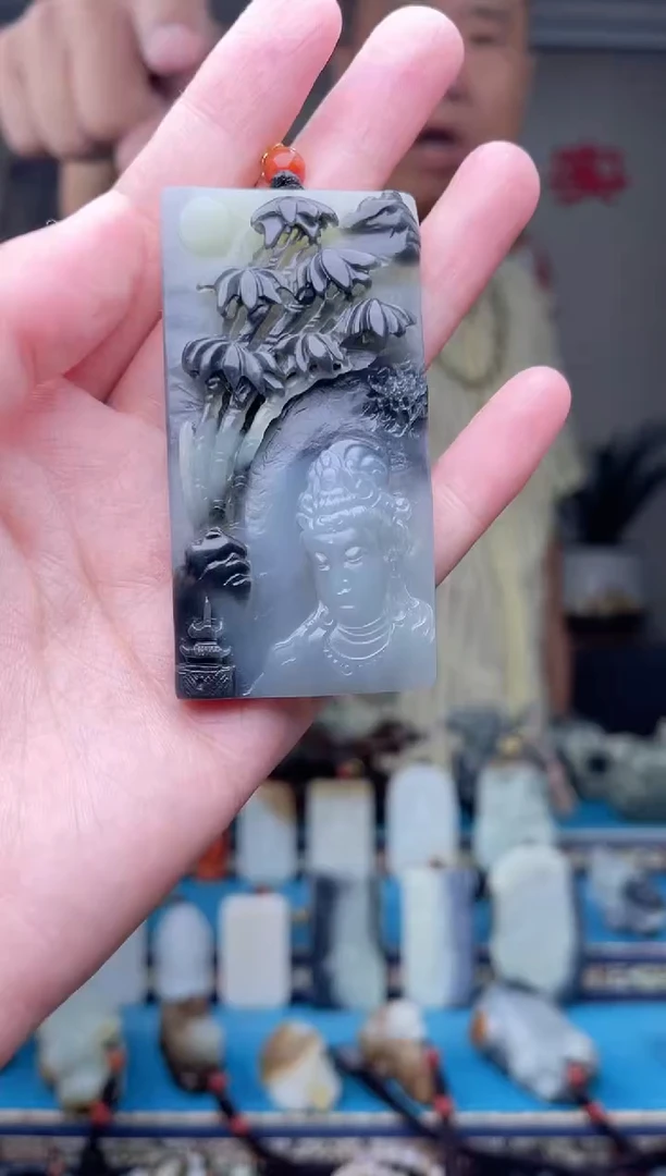 和田玉未镶嵌挂件1