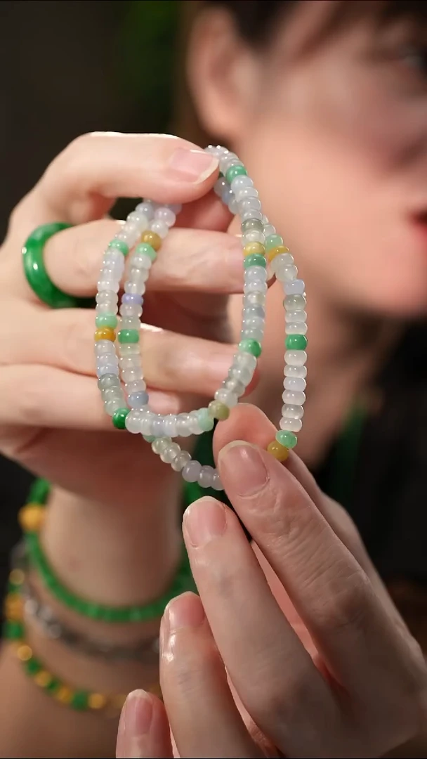 未镶嵌手串翡翠翡翠算盘珠手串 多样性发一