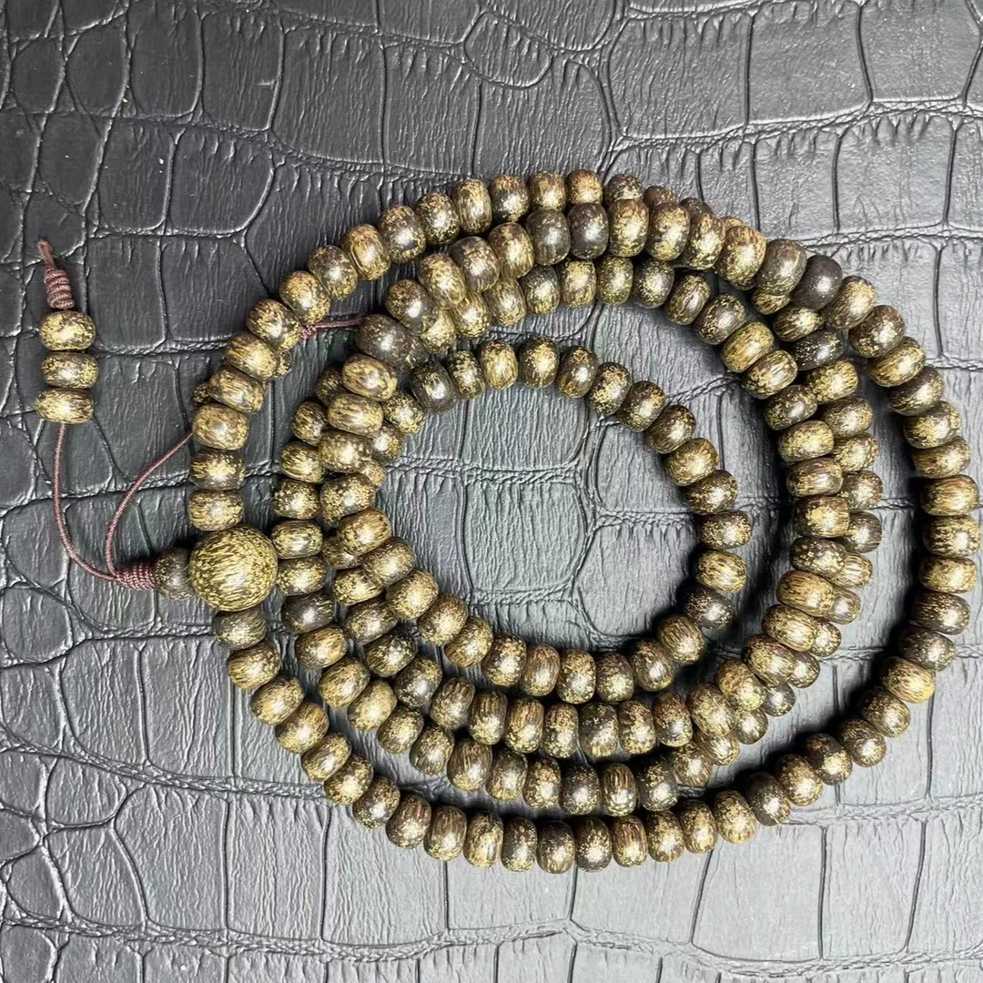 A0082沉木算盘多圈手串