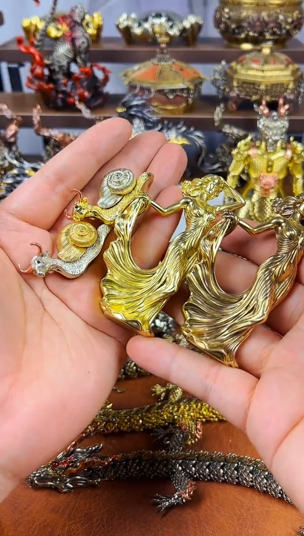 蜗牛白壳+黄壳*2+美女大号金色+复古+