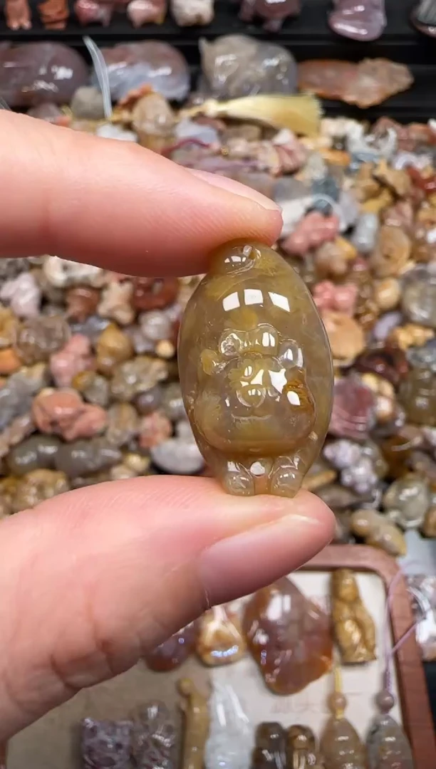 硅化珊瑚（珊瑚玉）未镶嵌颈饰122