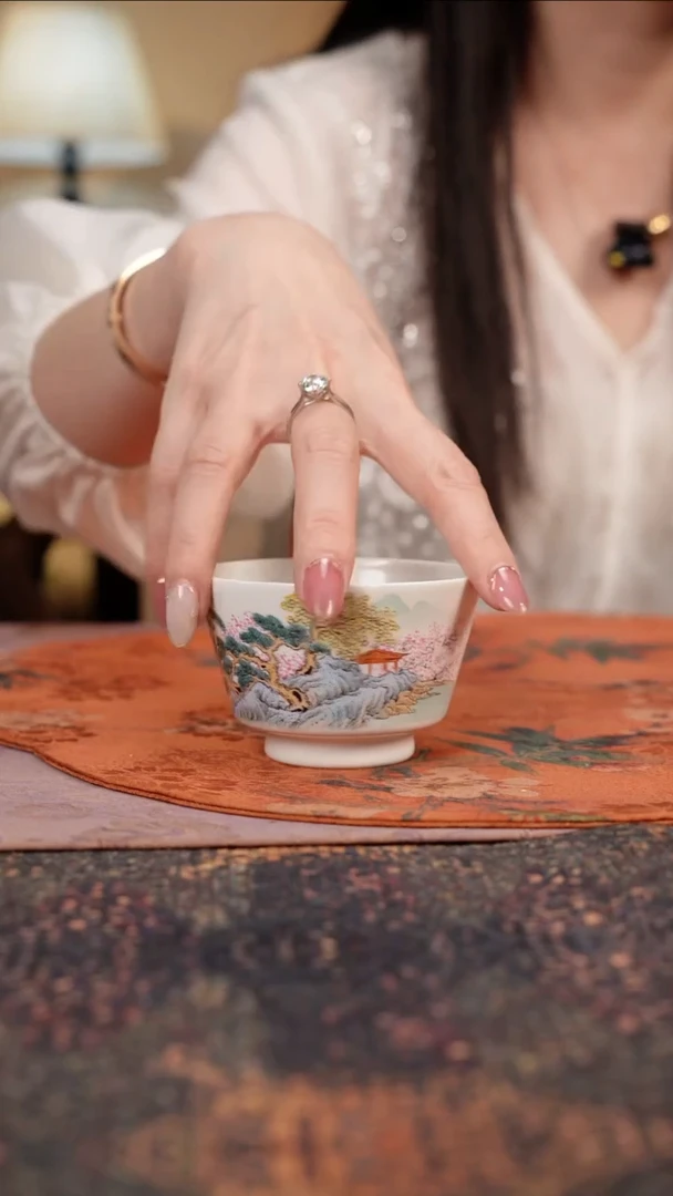杯景德镇陶瓷杯碗柴烧多人