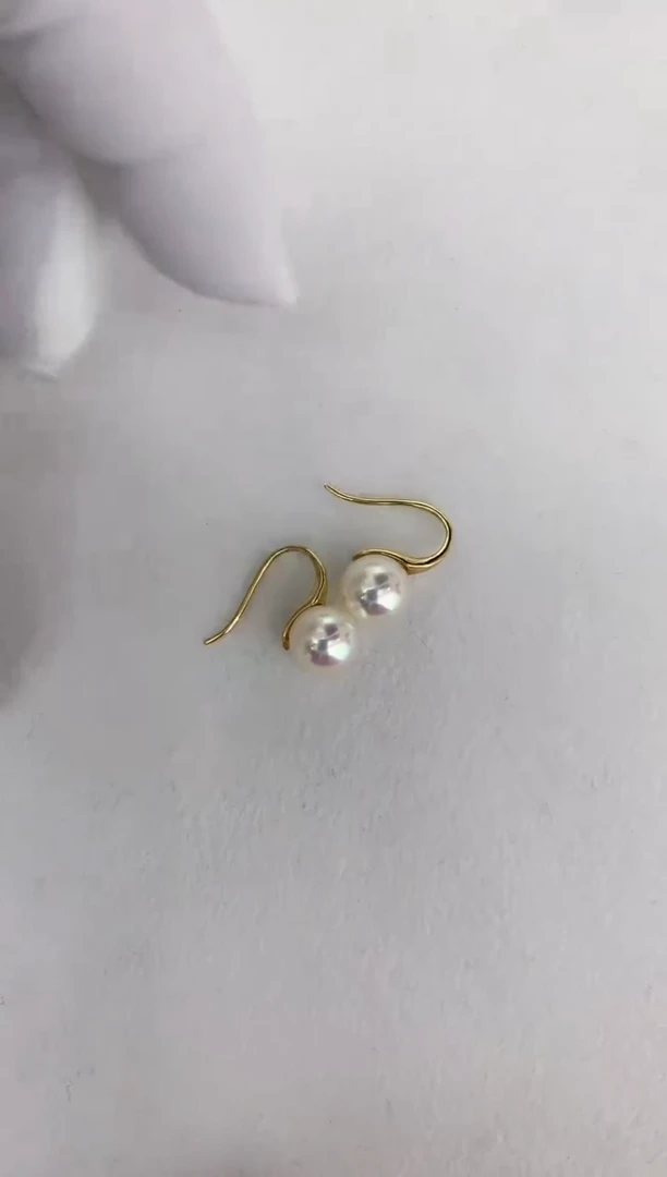 【闪购商品】海水珍珠耳饰18K金镶嵌高跟鞋7.5-8