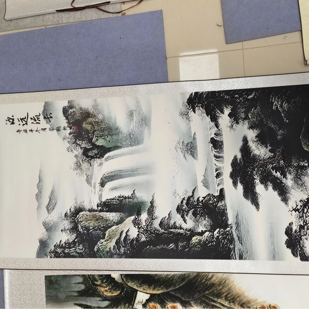 四尺《源远流长》-竖幅玄关客庭花鸟画