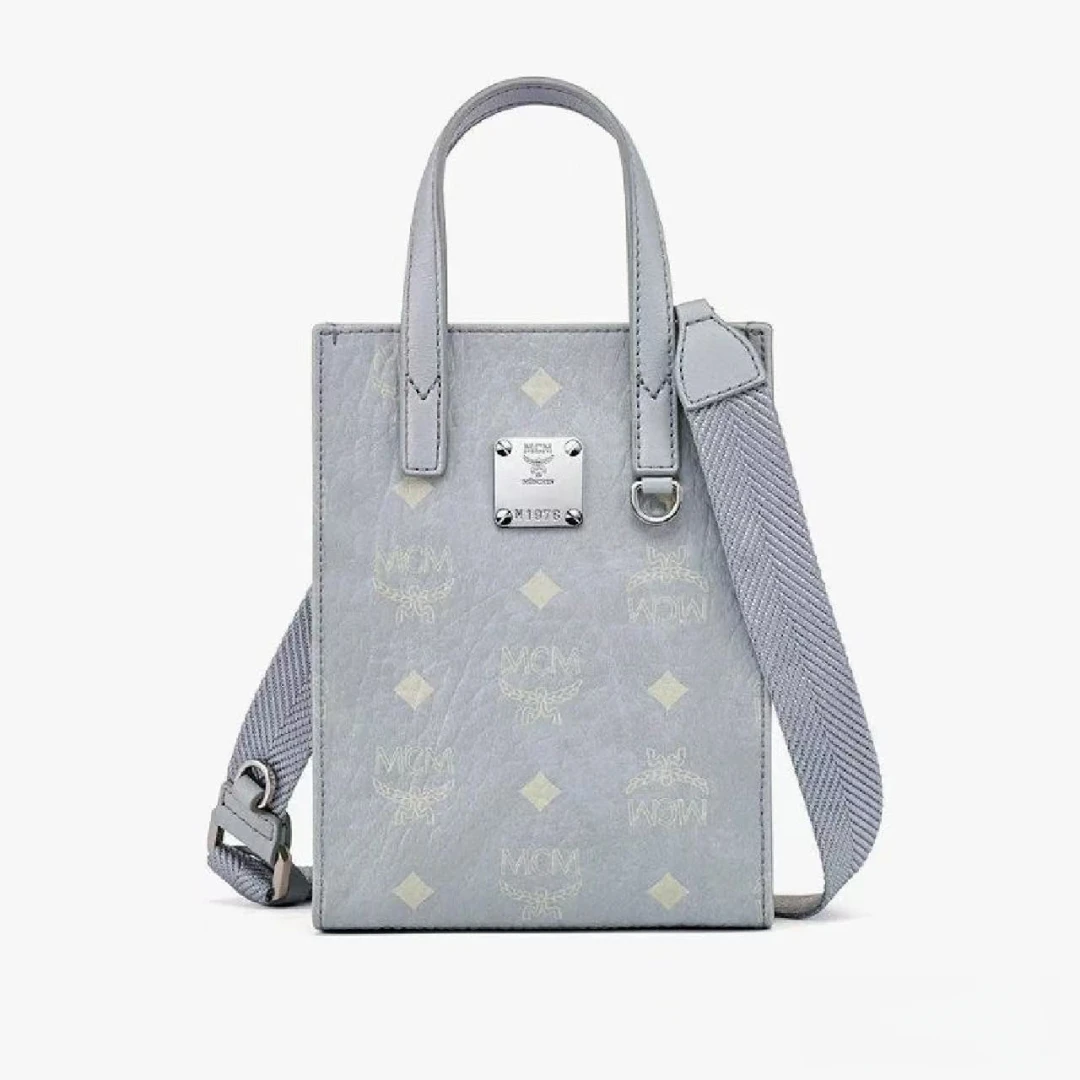 95新 MCM GGS丨琴谱tote mini蓝银单肩包/33097559