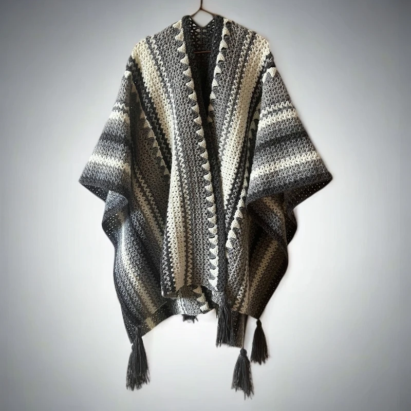 披肩材料包神仙姐姐同款手工编织diy大号气质厚实围巾披风斗篷