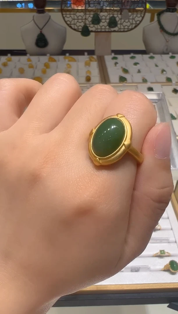 【闪购商品】和田玉戒指银S925镶嵌09