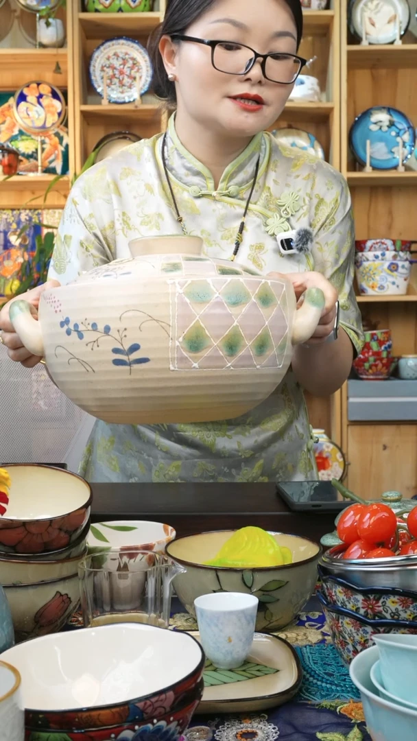 瓷片小可陶瓷高温餐具一只五升砂锅