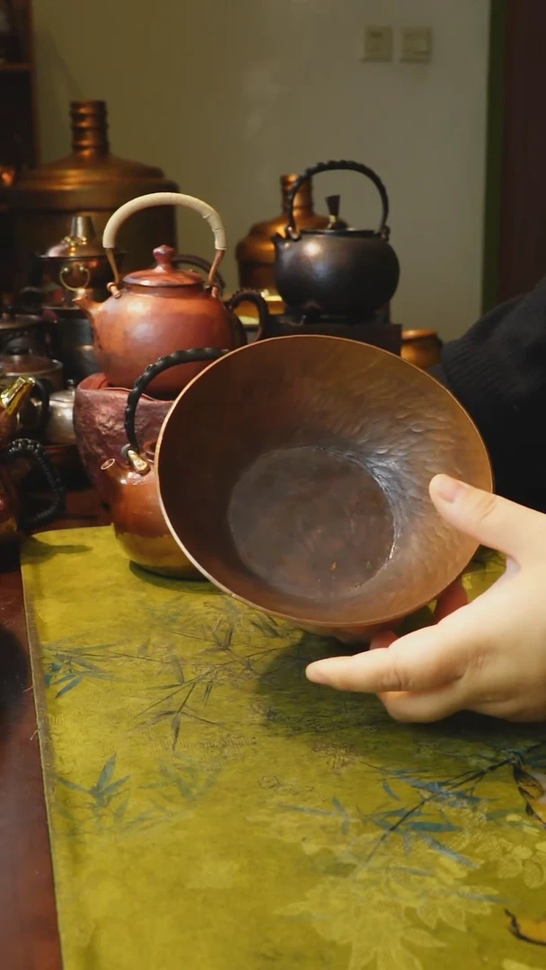 纯紫铜新款加厚茶盘