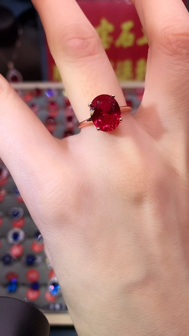 【闪购商品】红宝石戒指银S925镶嵌1111111