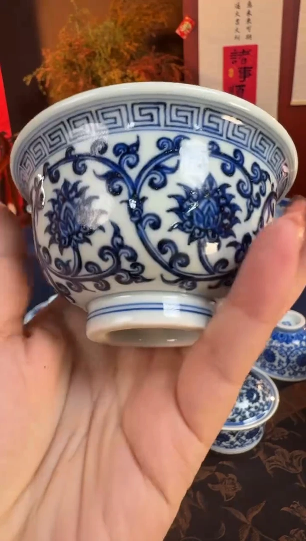 杯子三方器合双勾莲压手杯