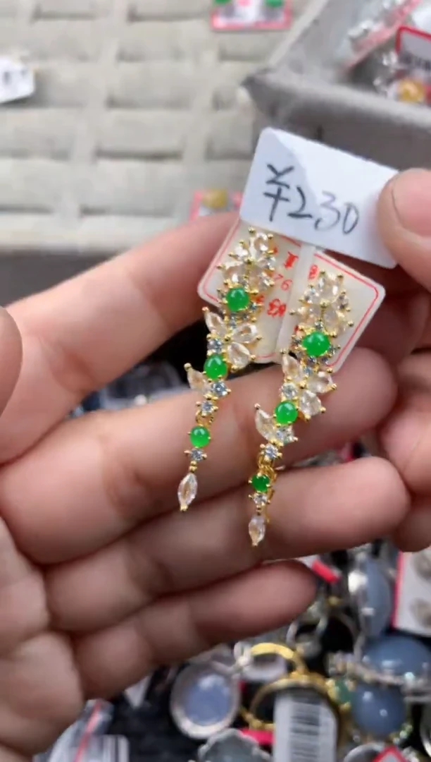 银S925镶嵌戒指翡翠1010---3