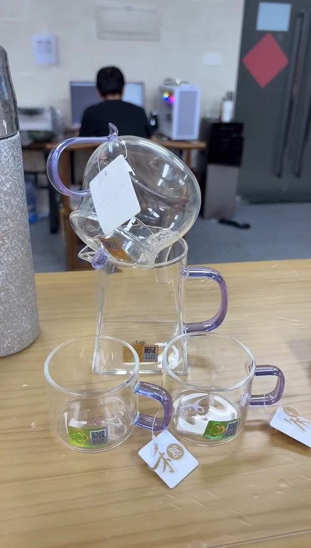 禾器-青云壶-浅紫色+禾器瀚然茶海浅紫色+禾器清禾杯2个