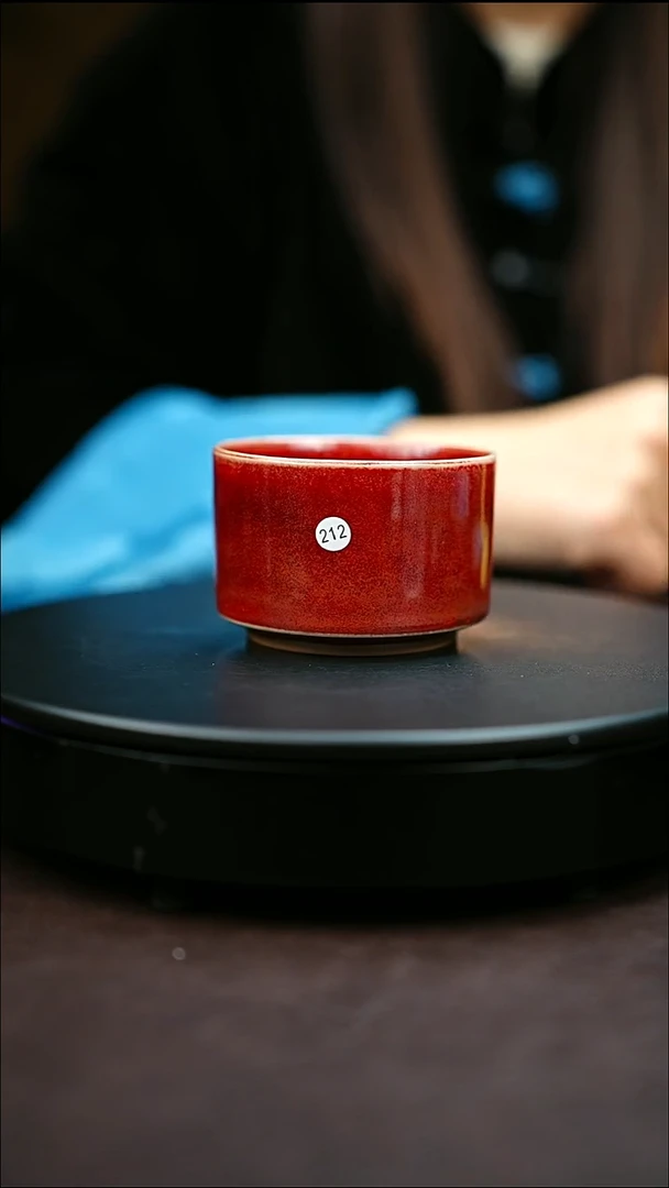 212#原矿钧瓷炉钧釉直口杯